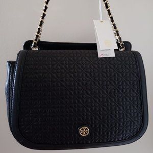 Tory Burch Black Bryant Quilted Shoulder Bag NWT